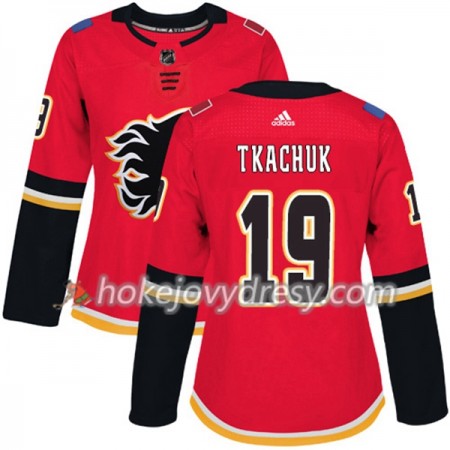Dámské Hokejový Dres Calgary Flames Matthew Tkachuk 19 Červená 2017-2018 Adidas Authentic